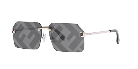 Fendi FE40043U 59 Grey Mirror & Grey Shiny Sunglasses.